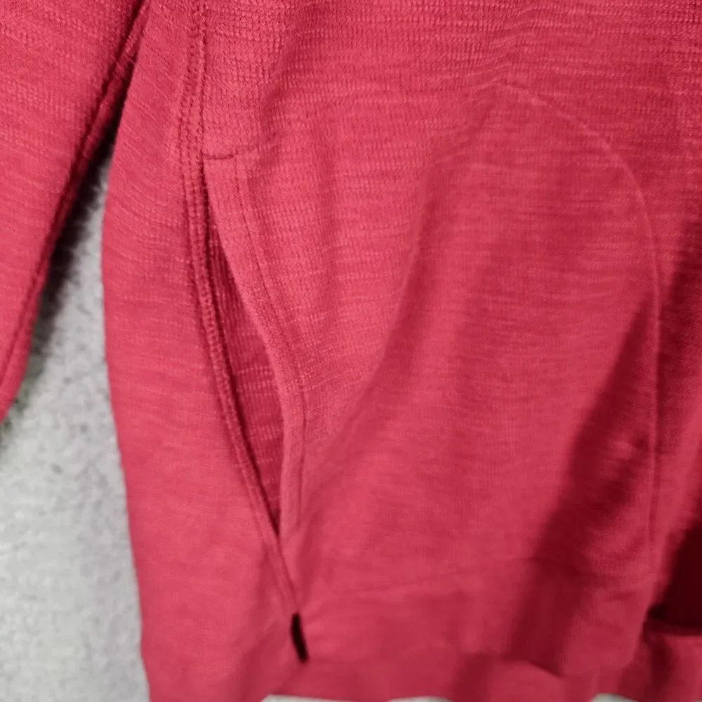 J Jill Womens Tunic Top 2X Red Cotton Blend V Neck Long Sleeve Plus Size Soft